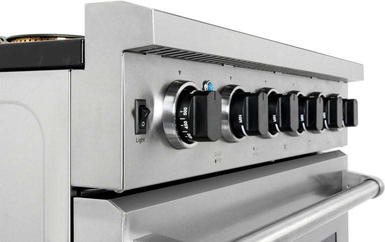 Thor Kitchen Package - 30" Gas Range, Range Hood, Microwave, Refrigerator with Water and Ice Dispenser, Dishwasher, Wine Cooler, AP-LRG3001U-W-14