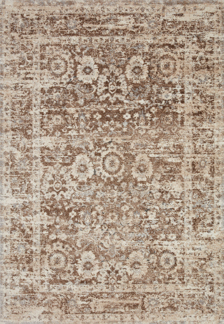 Loloi Rugs Theory Collection Rug in Mocha, Natural - 7'10" x 10'10"