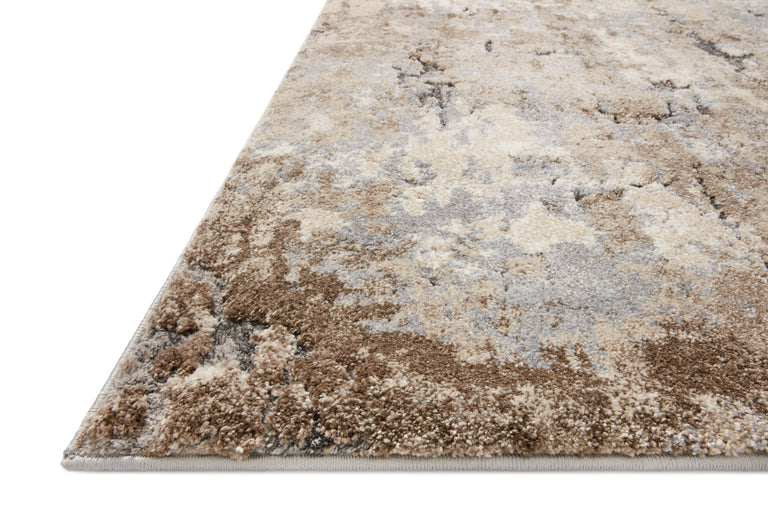 Loloi Rugs Theory Collection Rug in Dove, Bark - 7'10" x 10'10"