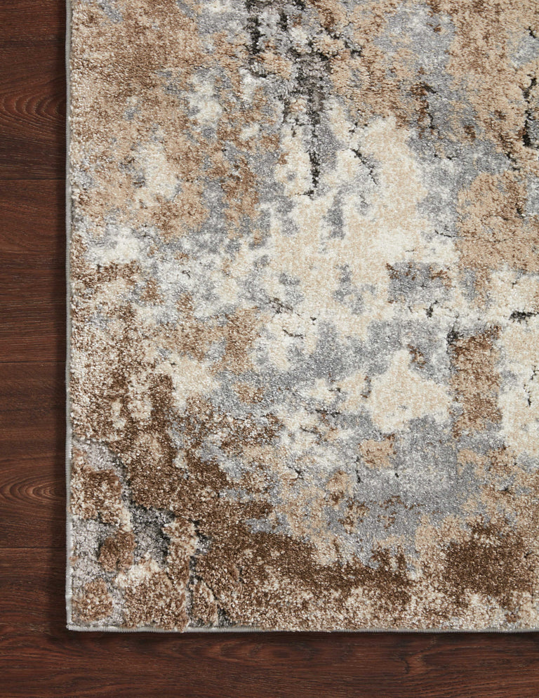 Loloi Rugs Theory Collection Rug in Dove, Bark - 7'10" x 10'10"