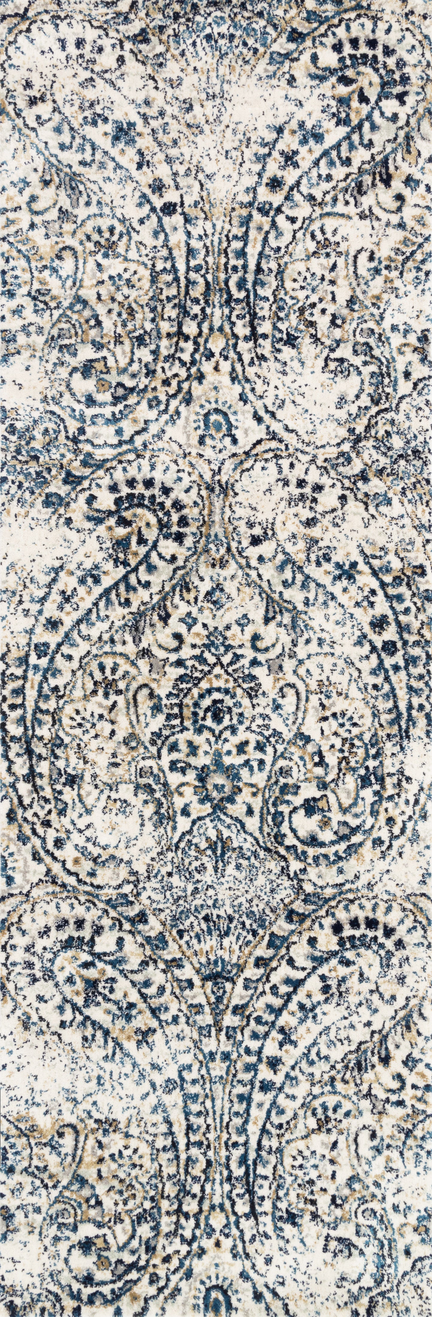Loloi Rugs Torrance Collection Rug in Ivory, Indigo 9'3" x 13