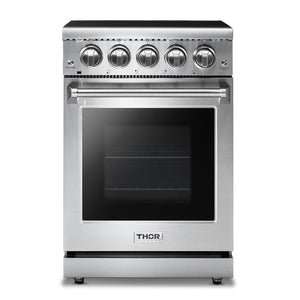 THOR Kitchen Package - 24" Professional Electric Range, Range Hood, AP-HRE2401