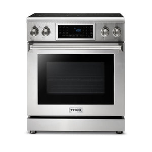 THOR Kitchen Package - 30" Electric Range, Range Hood, Microwave, Refrigerator, Dishwasher, Wine Cooler, AP-TRE3001-8