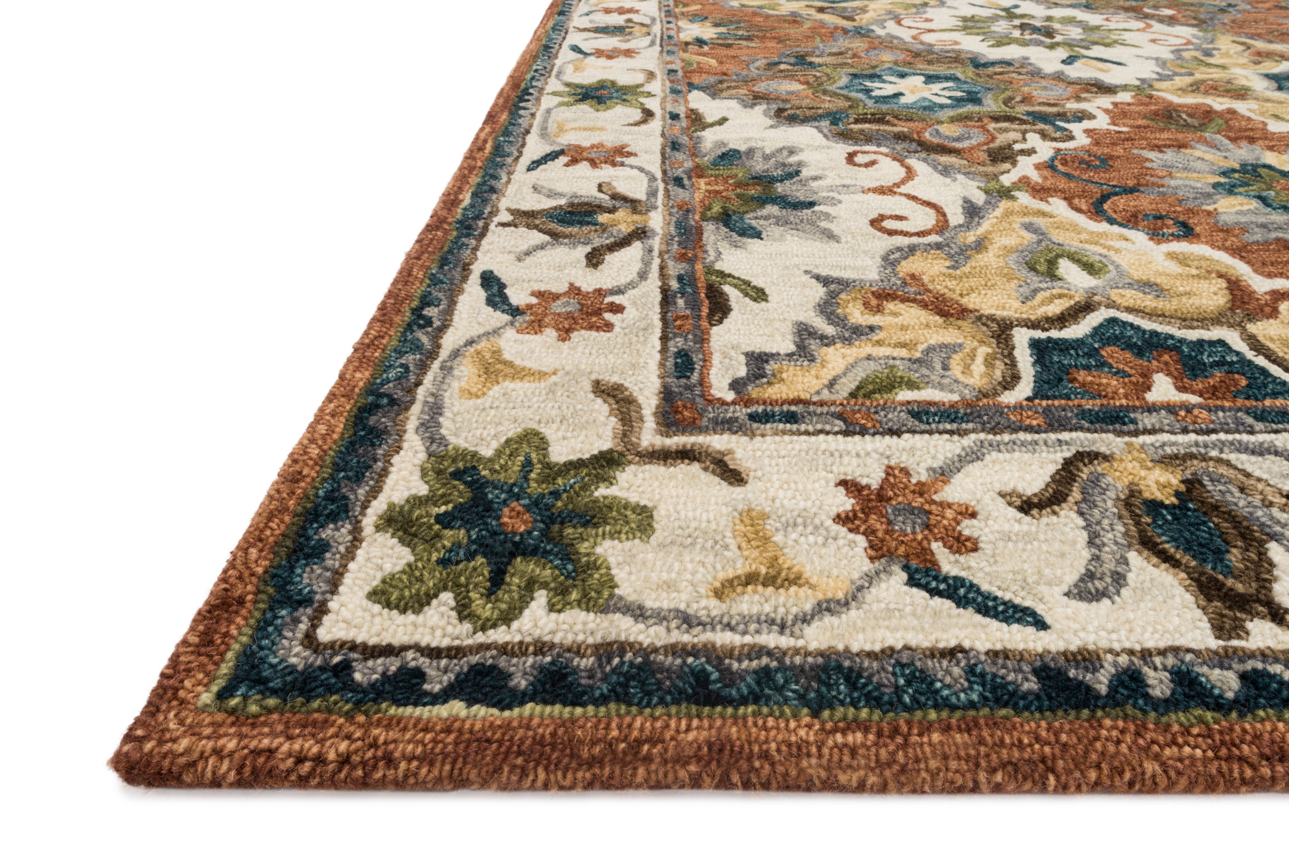 Loloi Rugs Victoria Collection Rug in Multi, Ivory 9'3" x 13