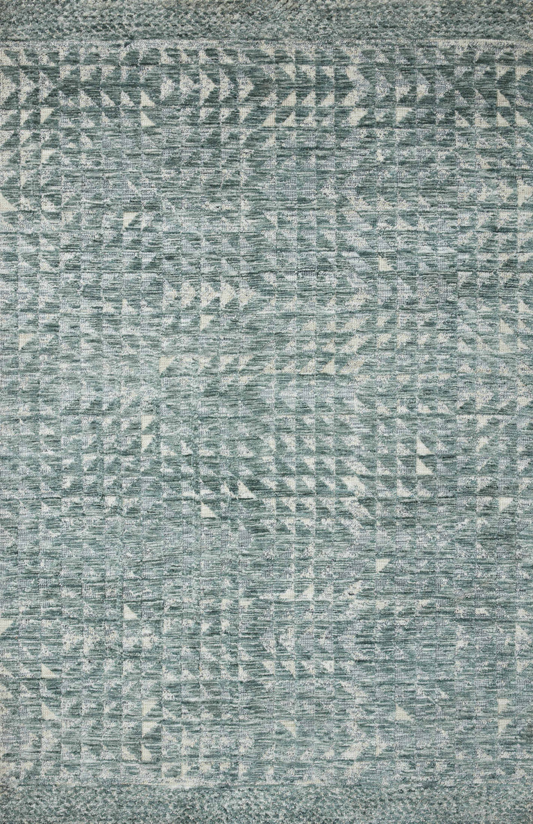Loloi Rugs Yeshaia Collection Rug in Lagoon, Mist - 9'3" x 13'