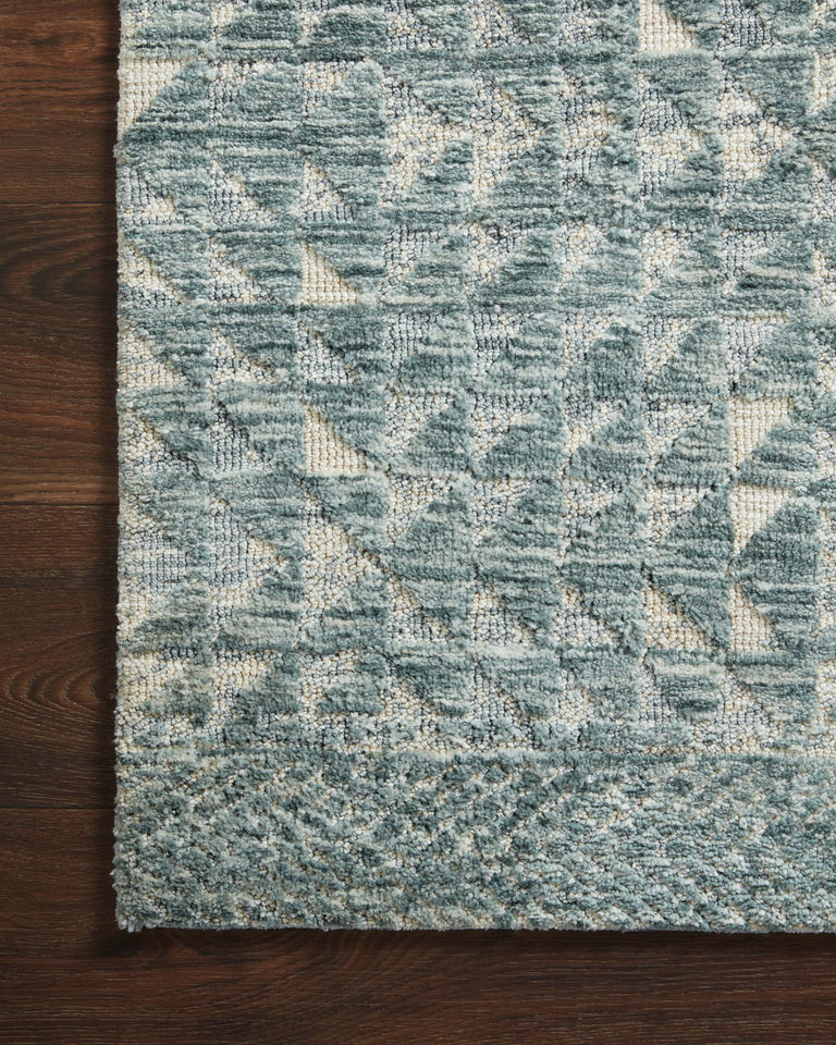 Loloi Rugs Yeshaia Collection Rug in Lagoon, Mist - 9'3" x 13'