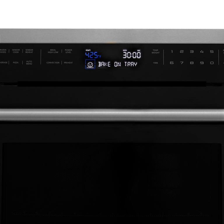 ZLINE 24 in. Built-in Convection Microwave Oven in Black Stainless Steel, MWO-24-BS