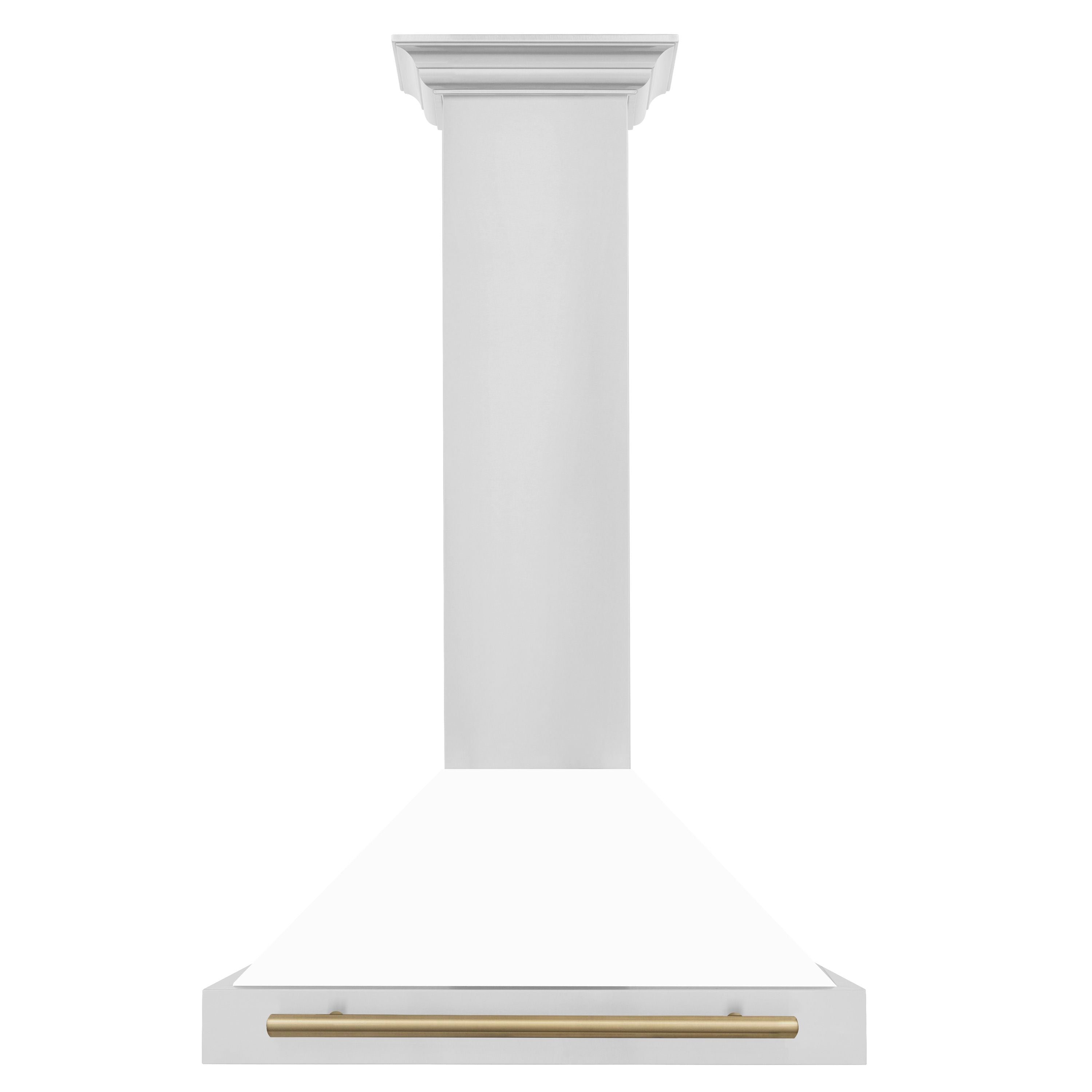 ZLINE 30 In Autograph Edition Stainless Steel Range Hood with White Ma