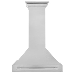 ZLINE 36" Satin Stainless Steel Wall Mount Range Hood with Stainless Steel Handle, 8654SNX-36