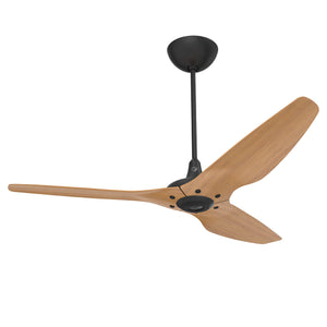 Big Ass Fans Haiku 60" Ceiling Fan with Caramel Bamboo Blades and Black Finish, Downrod 32", Indoors