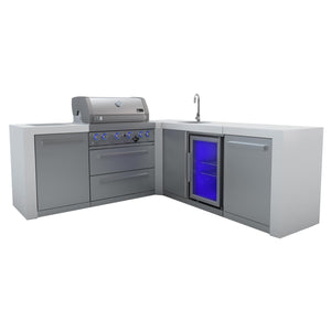 Mont Alpi 805 Deluxe Island Grill with 90 Degree Corner and Beverage Center., MAi400-D90BEV
