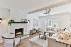 Big Ass Fans Haiku 84" Ceiling Fan with Natural Bamboo Blades and White Finish, Downrod 12"