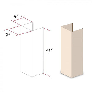 ZLINE 61 in. Wooden Chimney Extension for Ceilings up to 12.5 ft, KBUF-E