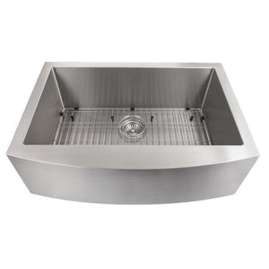 ZLINE Farmhouse Series 30 Inch Undermount Single Bowl Apron Sink in Stainless Steel SAS-30-1