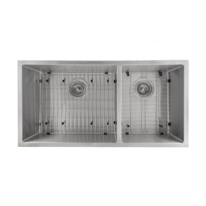 ZLINE Executive Series 36 Inch Undermount Double Bowl Sink in Stainless Steel SR60D-36-1