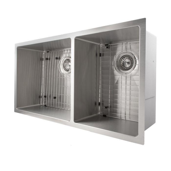 ZLINE Executive Series 36 Inch Undermount Double Bowl Sink in Stainless Steel SR60D-36-2