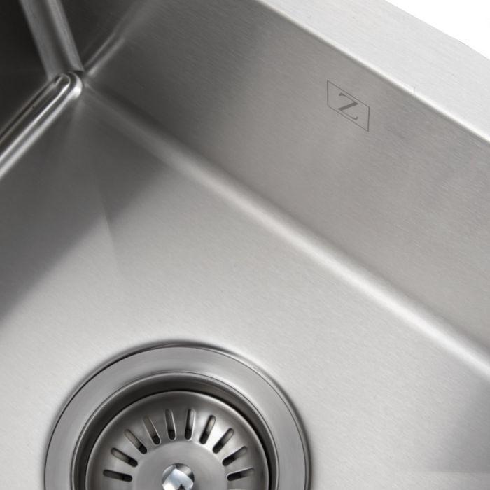 ZLINE Pro Series 15 inch Undermount Single Bowl Bar Sink in Stainless Steel SUS-15-4