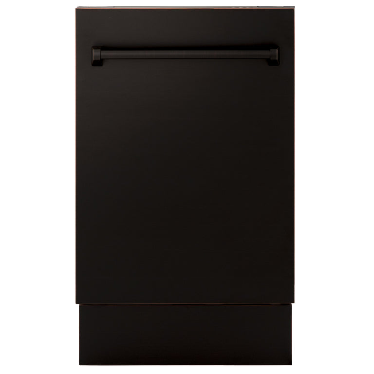 ZLINE 18 in. Top Control Tall Dishwasher in Oil Rubbed Bronze with 3rd Rack, DWV-ORB-18