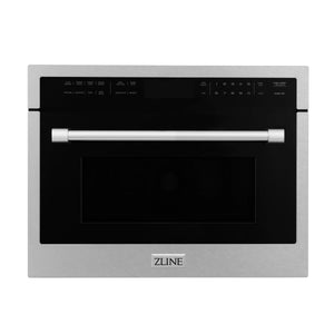 ZLINE 24" 1.6 cu ft. Built-in Convection Microwave Oven in Satin Stainless Steel with Speed and Sensor Cooking, MWO-24-SS