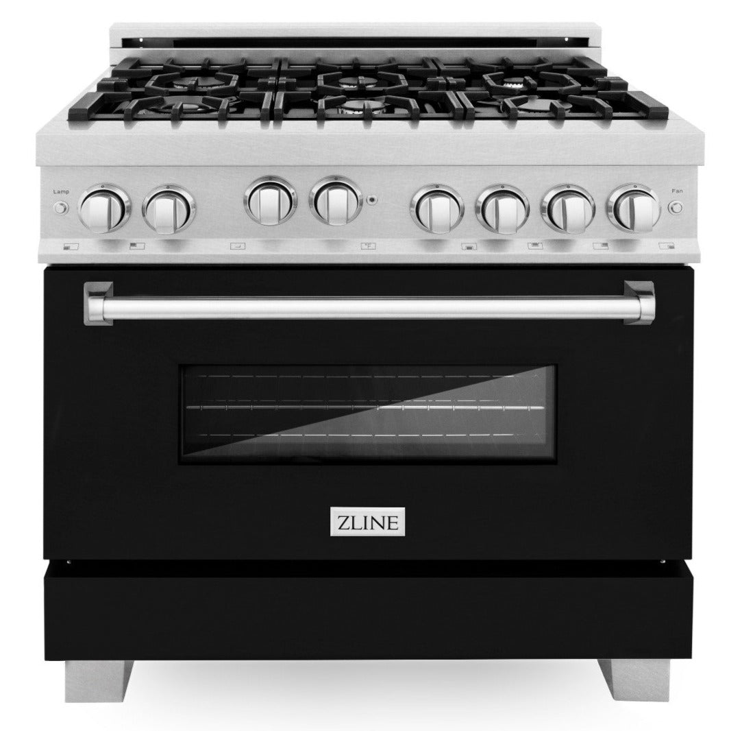 ZLINE 36 in. Professional Gas Range in DuraSnow® Stainless Steel with