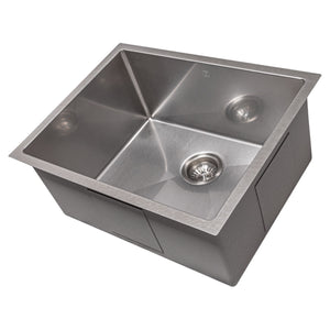 ZLINE 23" Meribel Undermount Single Bowl Satin Stainless Steel Kitchen Sink with Bottom Grid, SRS-23S