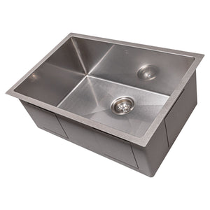ZLINE 27" Meribel Undermount Single Bowl Satin Stainless Steel Kitchen Sink with Bottom Grid, SRS-27S
