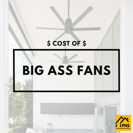 Two black ceiling fans in outdoors