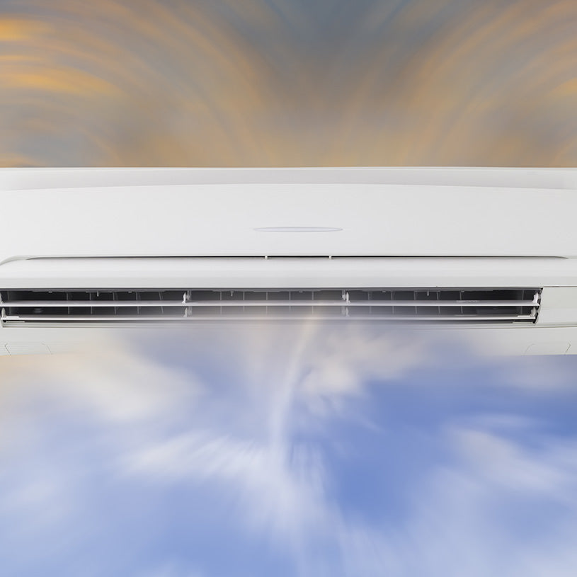 an illustration of air flow on a mini split air conditioner