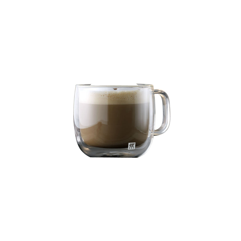 ZWILLING 2pc Espresso Glass Mug Set, Sorrento Plus Double Wall Glassware Series