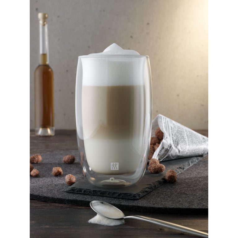 ZWILLING 2pc Latte Glass Set, Sorrento Double Wall Glassware Series