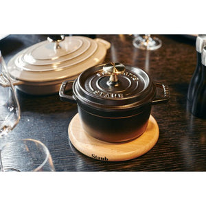 Staub Cast Iron 6-inch Round Magnetic Wood Trivet