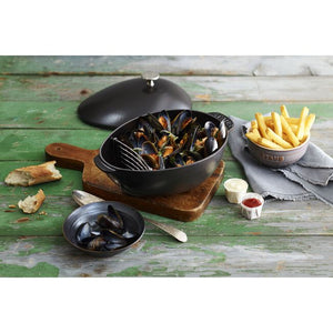 Staub Cast Iron 2-qt Mussel Pot - Black