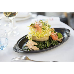 Staub Cast Iron 14.5-inch X 8-inch Covered Fish Pan - Black