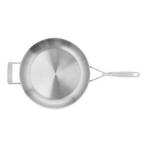 Demeyere 12.5" Stainless Steel Fry Pan with Helper Handle, Industry Series