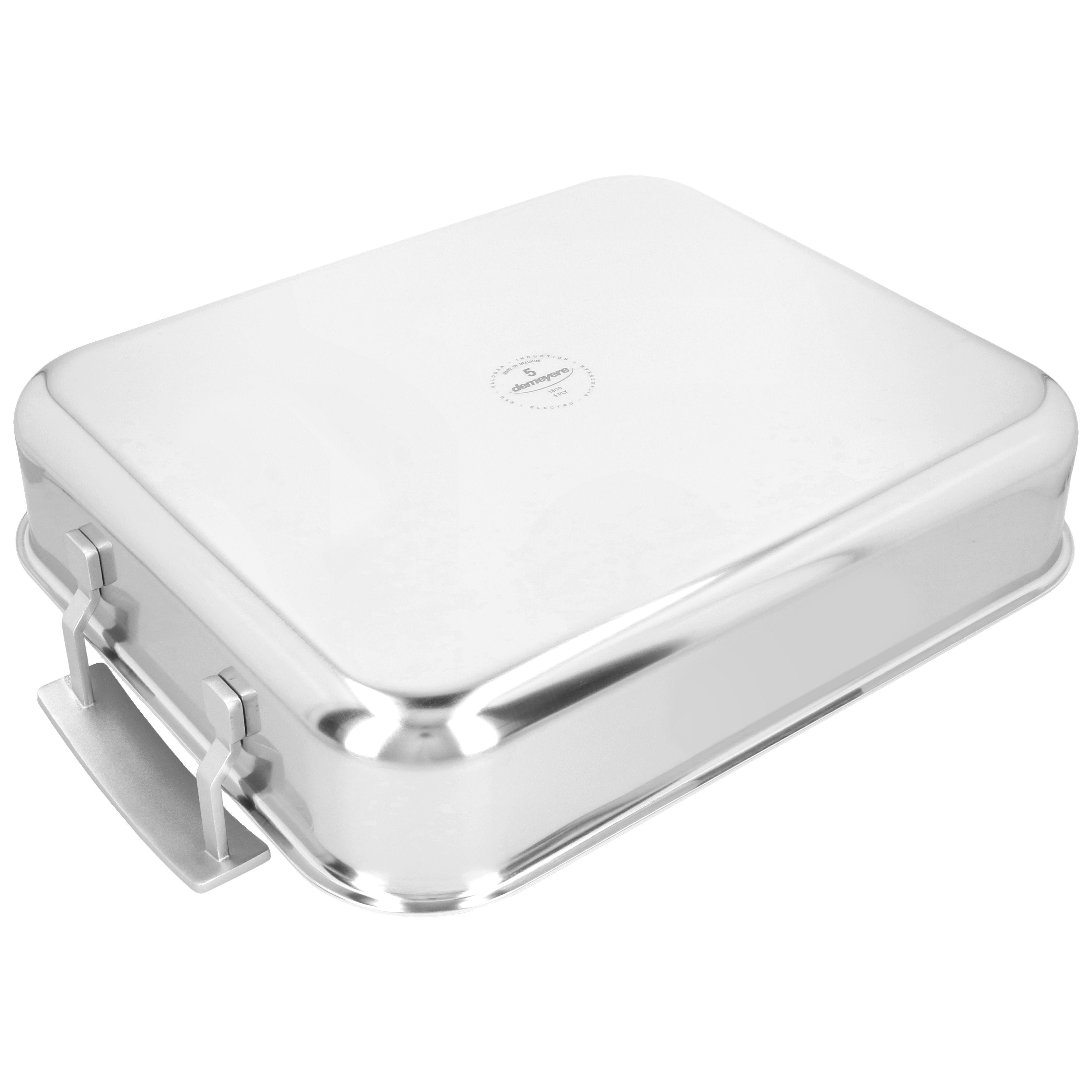 Industry 5-Ply Stainless Steel Roasting Pan with Rack - Thumbnail 4