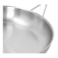 Demeyere 12.5" Stainless Steel Fry Pan with Helper Handle, Industry Series