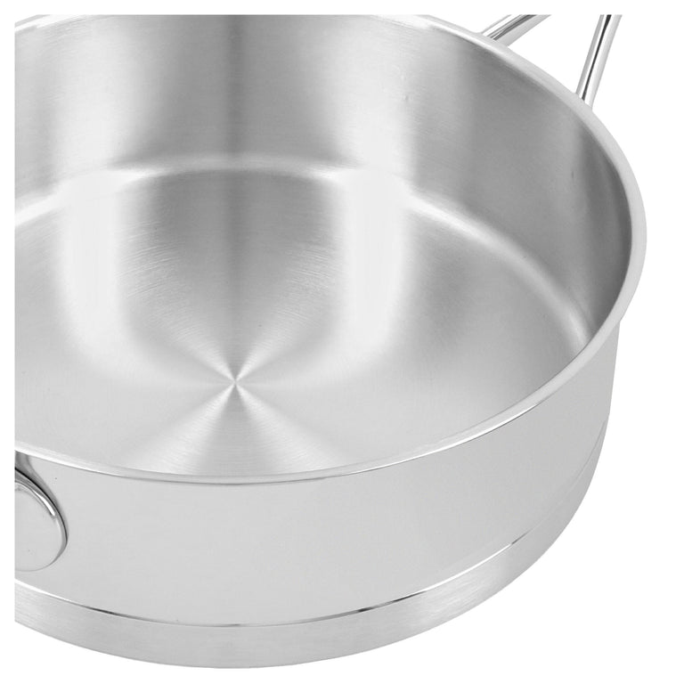 Demeyere 5.1 Qt. Stainless Steel Sauté Pan with Helper Handle, Atlantis Series