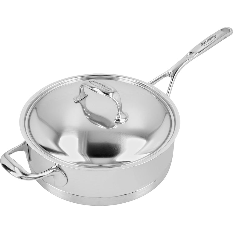 Demeyere 3 Qt. Stainless Steel Sauté Pan with Helper Handle, Atlantis Series