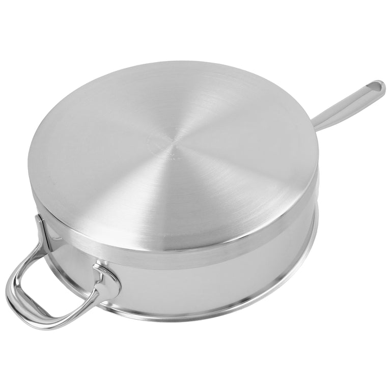 Demeyere 5.1 Qt. Stainless Steel Sauté Pan with Helper Handle, Atlantis Series