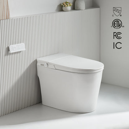 FORNO Acqua Luxurious Smart Toilet (Bidet, Heated Seat, Auto Flush, Auto Lid, Powerful Flush, Sleek Tankless Design), CSTPB1