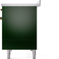 ILVE Nostalgie II 48" Induction Range with Element Stove and Electric Oven in Emerald Green with Brass Trim, UPI486NMPEGG