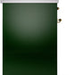 ILVE Nostalgie II 30" Induction Range with Element Stove and Electric Oven in Emerald Green with Brass Trim, UPI304NMPEGG
