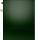 ILVE Nostalgie II 30" Induction Range with Element Stove and Electric Oven in Emerald Green with Brass Trim, UPI304NMPEGG