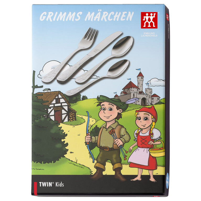 ZWILLING 4pc TWIN Kids Grimm's Fairytales Stainless Steel Flatware Set