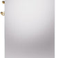 ILVE Nostalgie II 30" Induction Range with Element Stove and Electric Oven in Stainless Steel with Brass Trim, UPI304NMPSSG