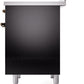 ILVE Nostalgie II 40" Induction Range with Element Stove and Electric Oven in Black with Bronze Trim, UPDI406NMPBKB