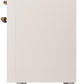 ILVE Nostalgie II 48" Dual Fuel Natural Gas Range in Antique White with Bronze Trim, UP48FNMPAWB