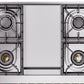 ILVE Nostalgie II 36" Dual Fuel Natural Gas Range in Blue Grey with Copper Trim, UP36FNMPBGP