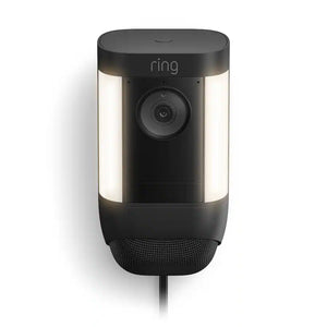 Ring Spotlight Cam Pro, Plug-In with 2K Video 3D Motion Detection - Black