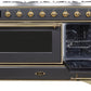 ILVE Majestic II 48" Dual Fuel Propane Gas Range in Matte Graphite with Brass Trim, UM12FDNS3MGGLP